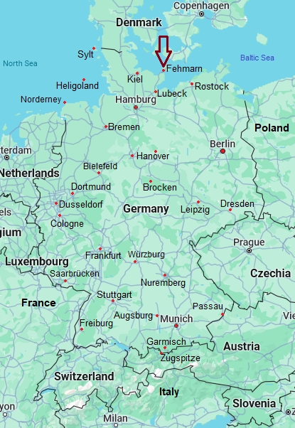 Fehmarn, mappa che indica dove si trova