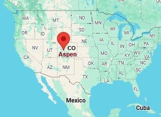 Aspen, mappa che indica dove si trova