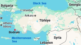 Bodrum, mappa che indica dove si trova