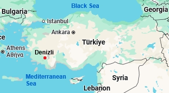 Denizli, mappa che indica dove si trova