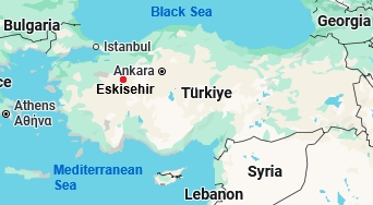Eskisehir, mappa che indica dove si trova