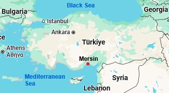 Mersin, mappa che indica dove si trova