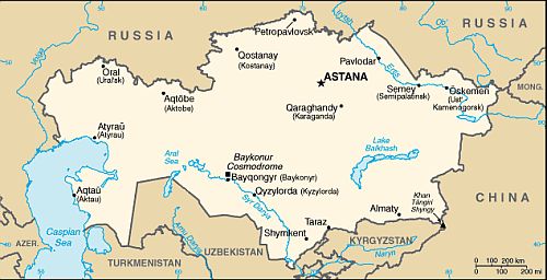 Mappa - Kazakistan