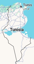 Biserta, posizione nella mappa